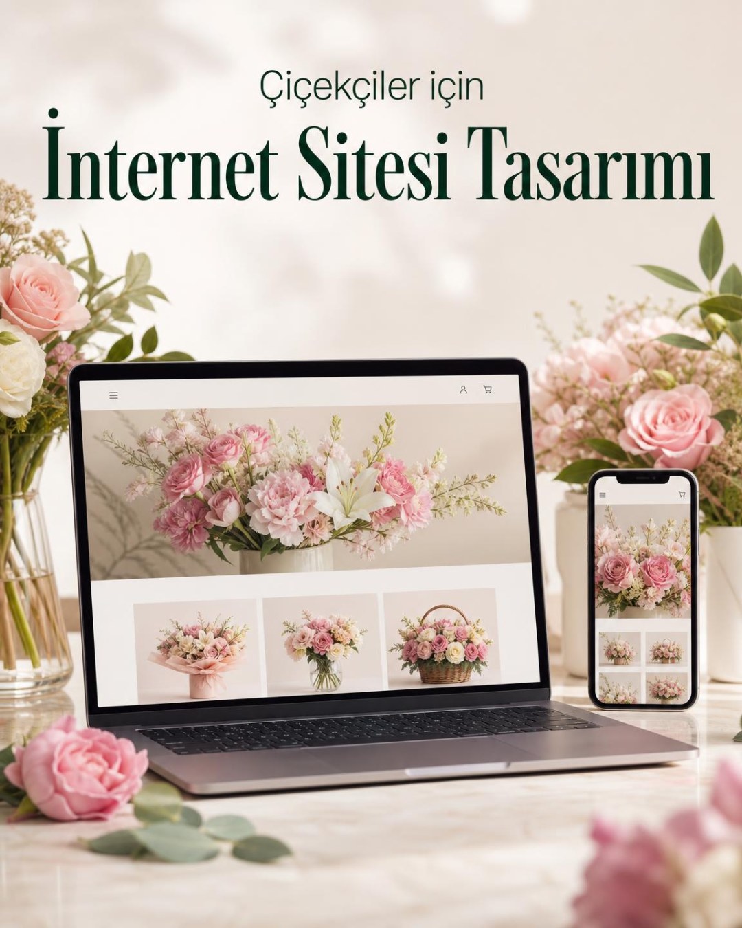 Çiçekçi İnternet Sitesi Tasarımı (Web Tasarım)
